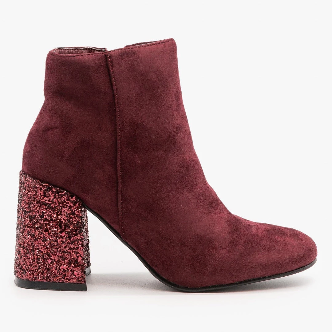 Nature Breeze Glitter Heel Booties Newest Arrivals 3 Nature Breeze Glitter Heel Booties Newest Arrivals