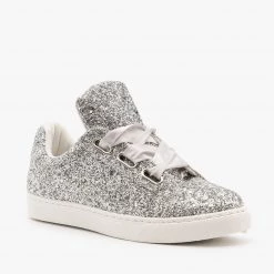 Forever Newest Arrivals Glitter Ribbon-Laced Fashion Sneakers 18 Forever Newest Arrivals Glitter Ribbon-Laced Fashion Sneakers