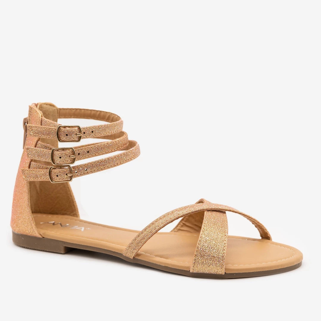 Anna Shoes Newest Arrivals Glittery Cuffed Ankle Sandals 2 Anna Shoes Newest Arrivals Glittery Cuffed Ankle Sandals