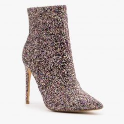 Mata Glittery Stiletto Heel Booties