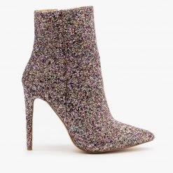 Mata Glittery Stiletto Heel Booties
