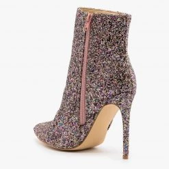 Mata Glittery Stiletto Heel Booties