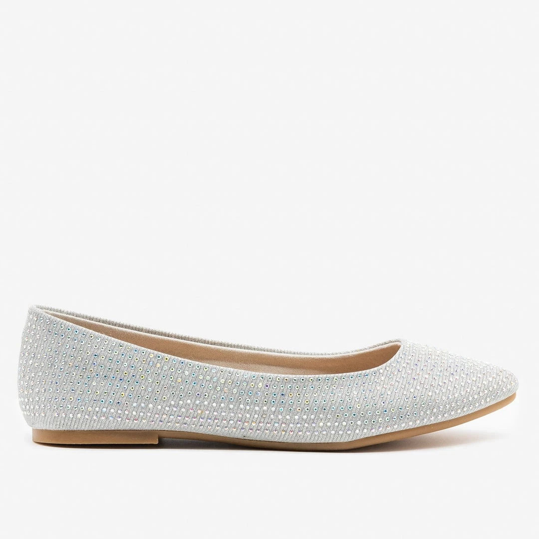 Bamboo Shoes Glitzy Almond Toe Flats 10 Bamboo Shoes Glitzy Almond Toe Flats