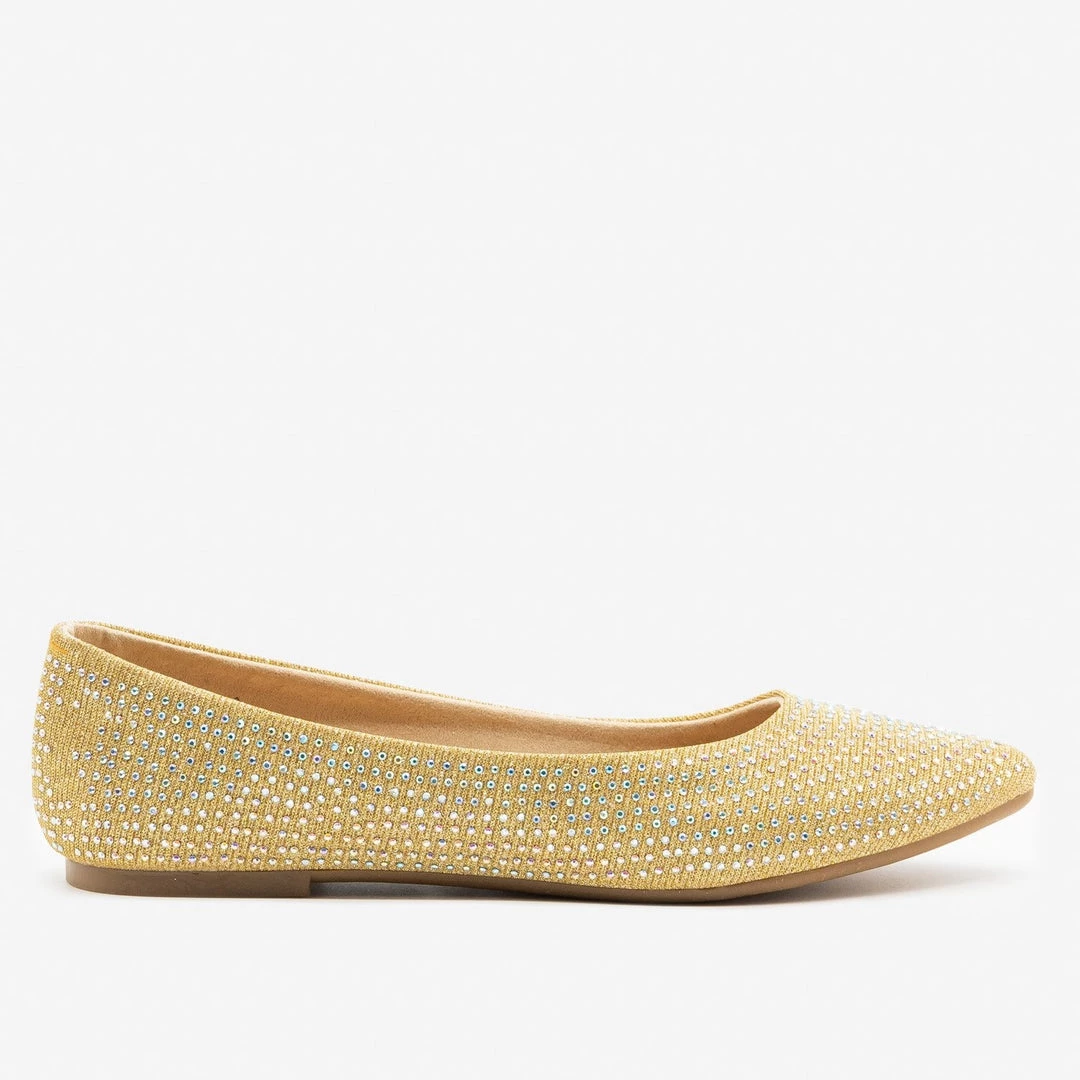 Bamboo Shoes Glitzy Almond Toe Flats 4 Bamboo Shoes Glitzy Almond Toe Flats