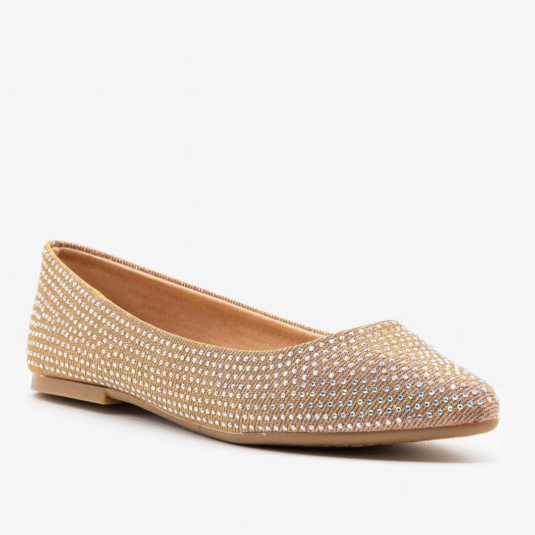 Bamboo Shoes Glitzy Almond Toe Flats 2 Bamboo Shoes Glitzy Almond Toe Flats