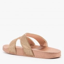 Bamboo Shoes Newest Arrivals Glitzy Rhinestone Slides