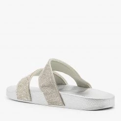 Bamboo Shoes Newest Arrivals Glitzy Rhinestone Slides