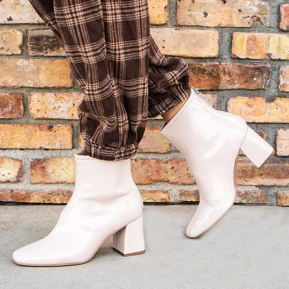 Delicious Shoes Glossy Fashion Booties 2 Delicious Shoes Glossy Fashion Booties