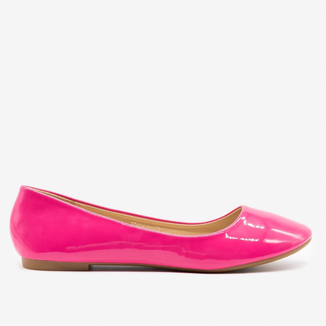 Bella Marie Glossy Magenta Ballet Flats 2 Bella Marie Glossy Magenta Ballet Flats
