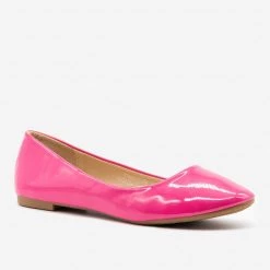 Bella Marie Glossy Magenta Ballet Flats