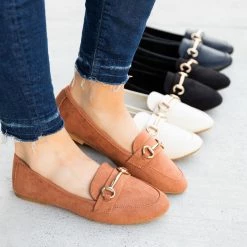 Bamboo Shoes Newest Arrivals Gold Bar Accented Loafers