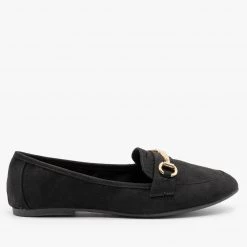 Bamboo Shoes Newest Arrivals Gold Bar Accented Loafers