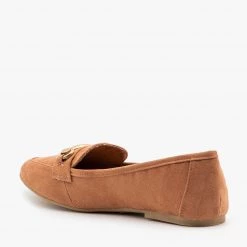 Bamboo Shoes Newest Arrivals Gold Bar Accented Loafers