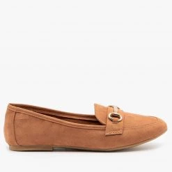 Bamboo Shoes Newest Arrivals Gold Bar Accented Loafers