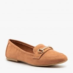 Bamboo Shoes Newest Arrivals Gold Bar Accented Loafers