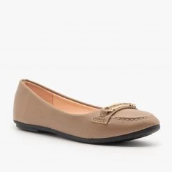 Forever Newest Arrivals Gold Bracket Accented Flats