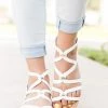 Breckelle's Gold Detailed Strappy Sandals Newest Arrivals