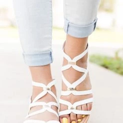 Breckelle's Gold Detailed Strappy Sandals Newest Arrivals