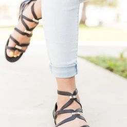 Breckelle's Gold Detailed Strappy Sandals Newest Arrivals