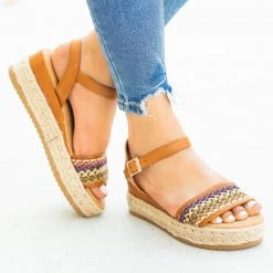 Bamboo Shoes Newest Arrivals Gorgeous Basketweave Espadrille Wedges