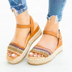 Bamboo Shoes Newest Arrivals Gorgeous Basketweave Espadrille Wedges