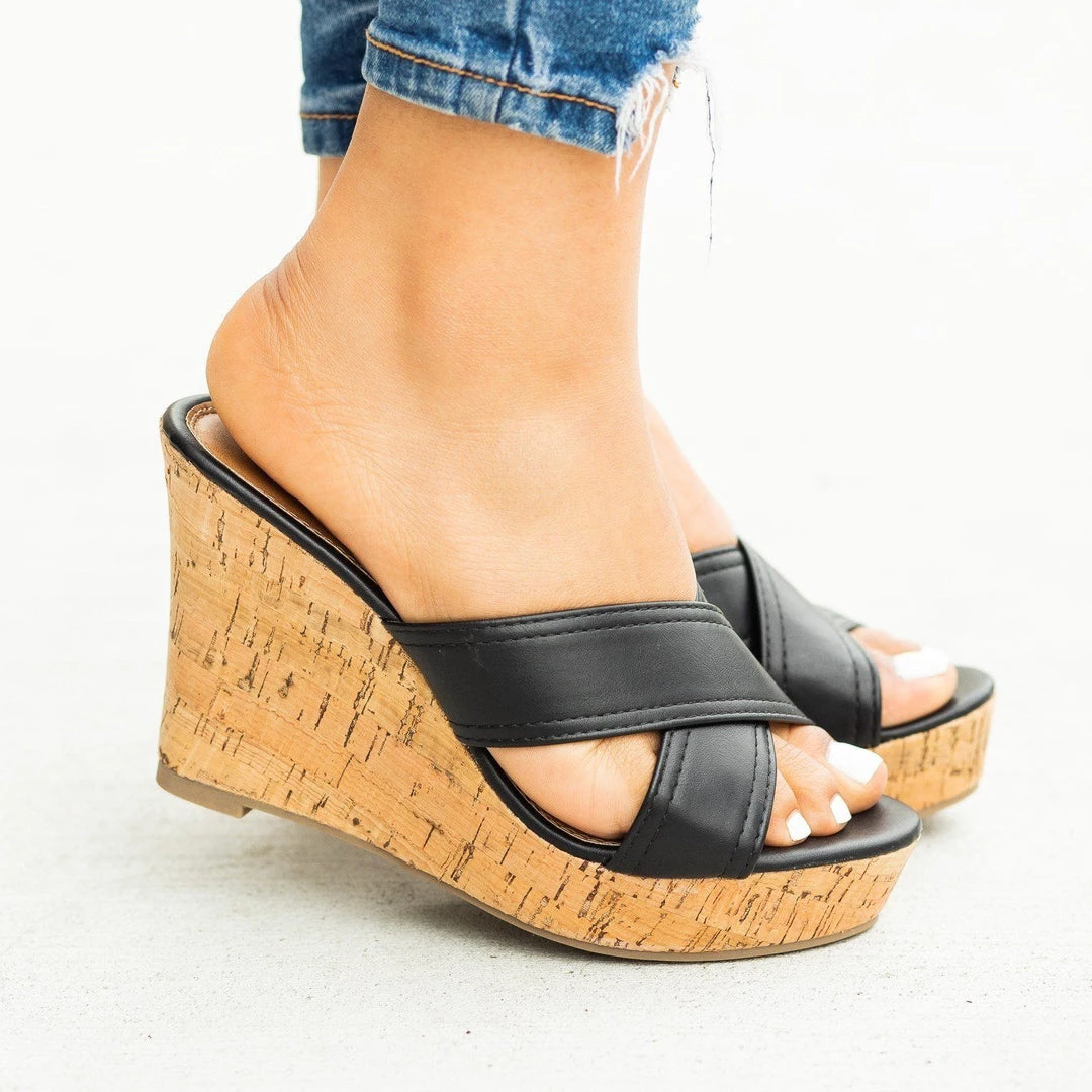 Fashion Focus Gorgeous Cork Mule Wedges 6 Fashion Focus Gorgeous Cork Mule Wedges