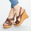 Fashion Focus Gorgeous Criss Cross Cork Wedges Newest Arrivals