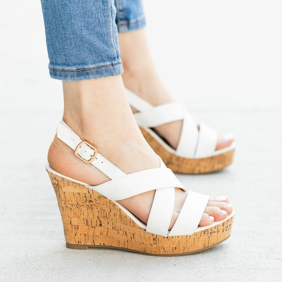 Fashion Focus Gorgeous Criss Cross Cork Wedges Newest Arrivals 4 Fashion Focus Gorgeous Criss Cross Cork Wedges Newest Arrivals
