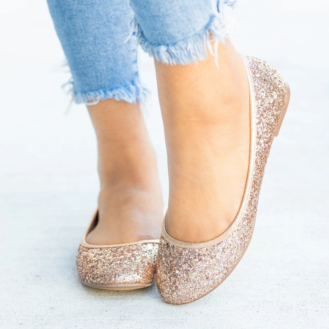 Forever Newest Arrivals Gorgeous Glitter Flats 4 Forever Newest Arrivals Gorgeous Glitter Flats