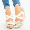 Bamboo Shoes Newest Arrivals Gorgeous Laser Cut Basketweave Wedges