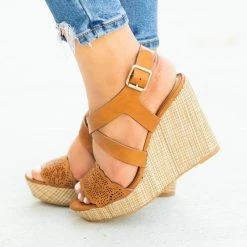 Bamboo Shoes Newest Arrivals Gorgeous Laser Cut Basketweave Wedges