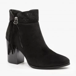 Refresh Gorgeous Laser Cut Fringe Booties Newest Arrivals