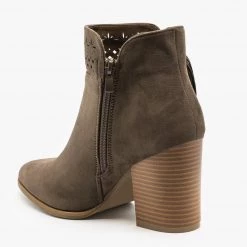 Refresh Gorgeous Laser Cut Fringe Booties Newest Arrivals