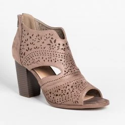 Refresh Gorgeous Laser Cut Open-Toe Booties FINAL SALE 6 Refresh Gorgeous Laser Cut Open-Toe Booties FINAL SALE