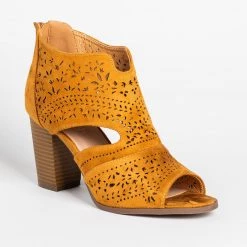 Refresh Gorgeous Laser Cut Open-Toe Booties FINAL SALE 7 Refresh Gorgeous Laser Cut Open-Toe Booties FINAL SALE