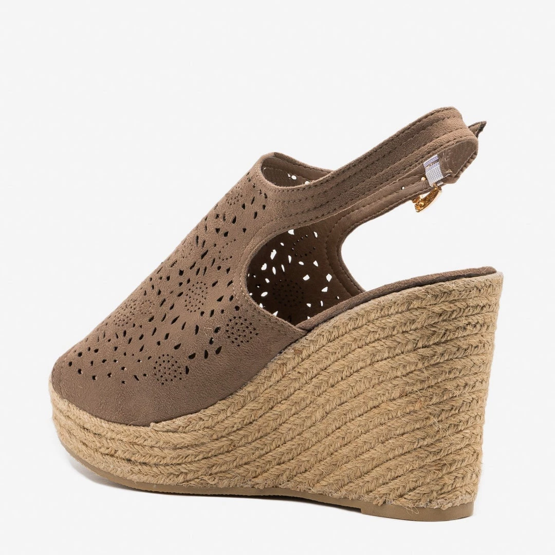 Refresh Gorgeous Laser Cut Open-Toe Espadrille Wedges Newest Arrivals 10 Refresh Gorgeous Laser Cut Open-Toe Espadrille Wedges Newest Arrivals
