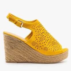 Refresh Gorgeous Laser Cut Open-Toe Espadrille Wedges Newest Arrivals 27 Refresh Gorgeous Laser Cut Open-Toe Espadrille Wedges Newest Arrivals