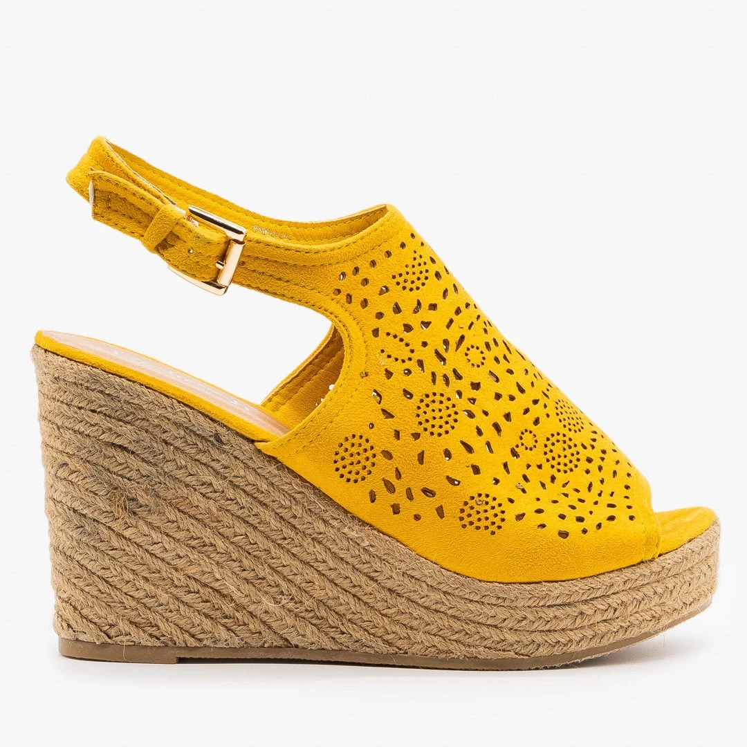 Refresh Gorgeous Laser Cut Open-Toe Espadrille Wedges Newest Arrivals 11 Refresh Gorgeous Laser Cut Open-Toe Espadrille Wedges Newest Arrivals