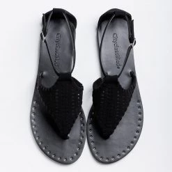 City Classified Shoes Newest Arrivals Gorgeous Laser Cut Woven Sandals