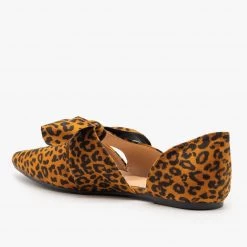 AMS Shoes Gorgeous Pointed Toe Bow Flats