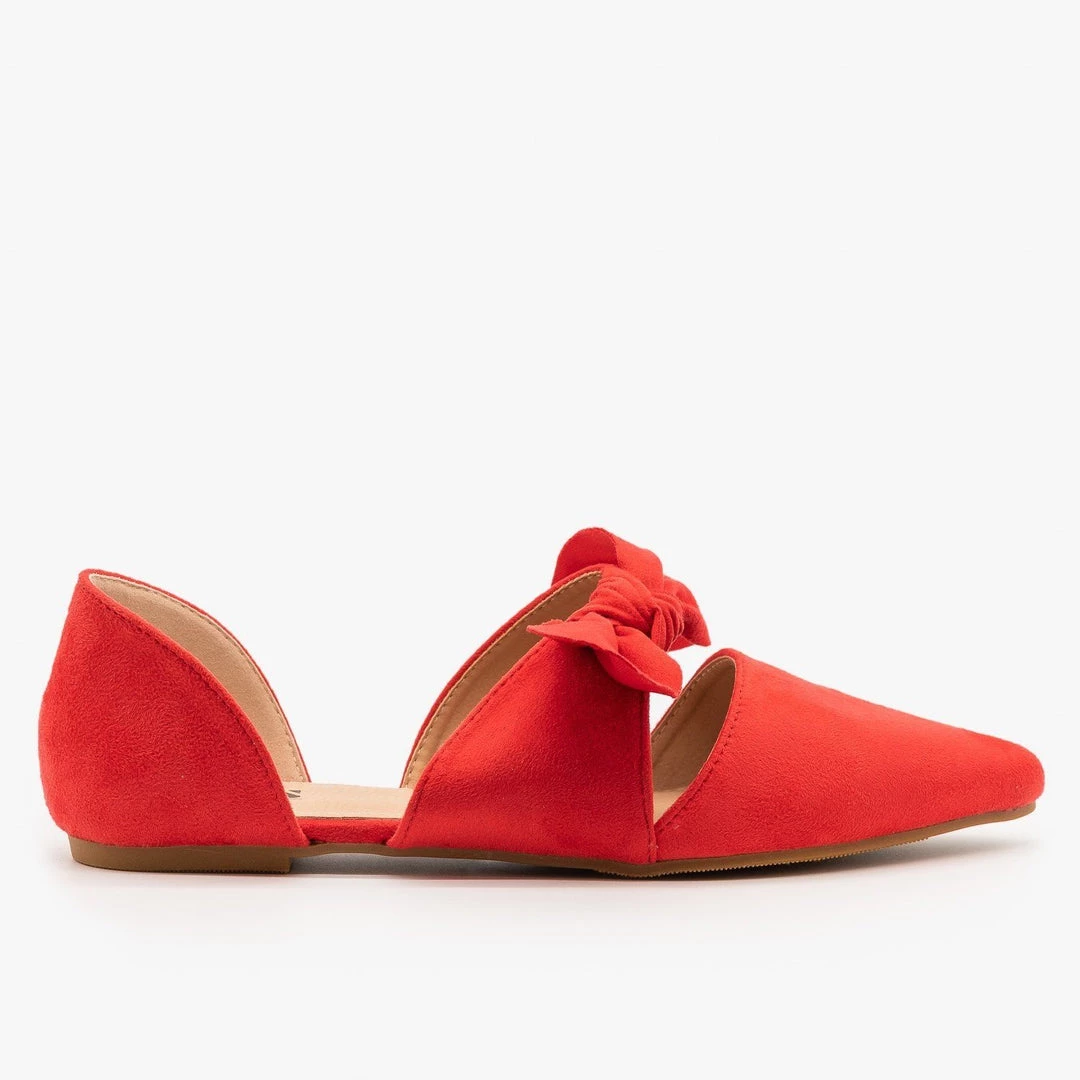 AMS Shoes Gorgeous Pointed Toe Bow Flats 4 AMS Shoes Gorgeous Pointed Toe Bow Flats