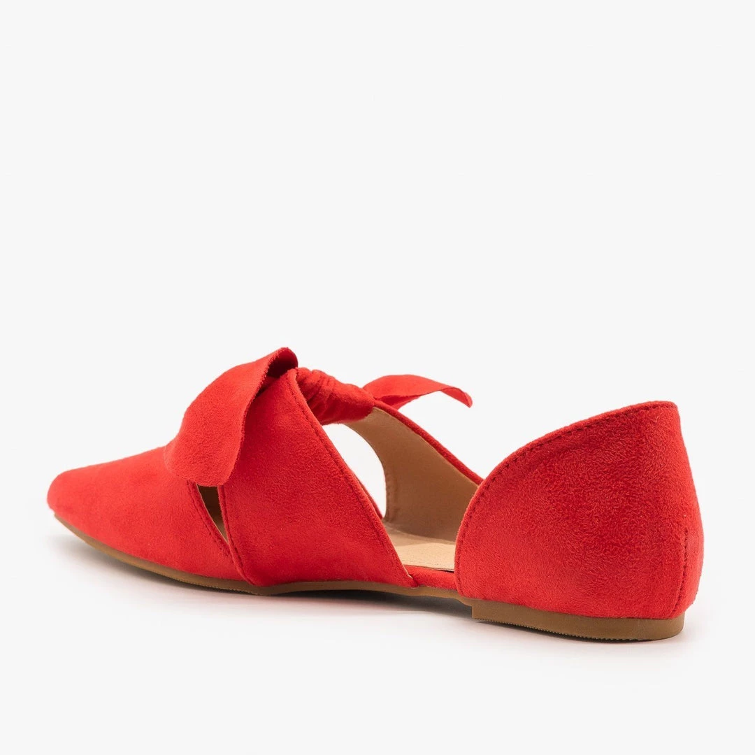 AMS Shoes Gorgeous Pointed Toe Bow Flats 5 AMS Shoes Gorgeous Pointed Toe Bow Flats