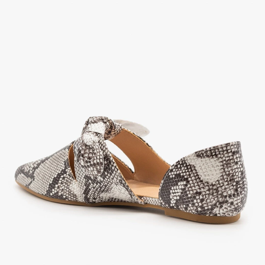 AMS Shoes Gorgeous Pointed Toe Bow Flats 9 AMS Shoes Gorgeous Pointed Toe Bow Flats