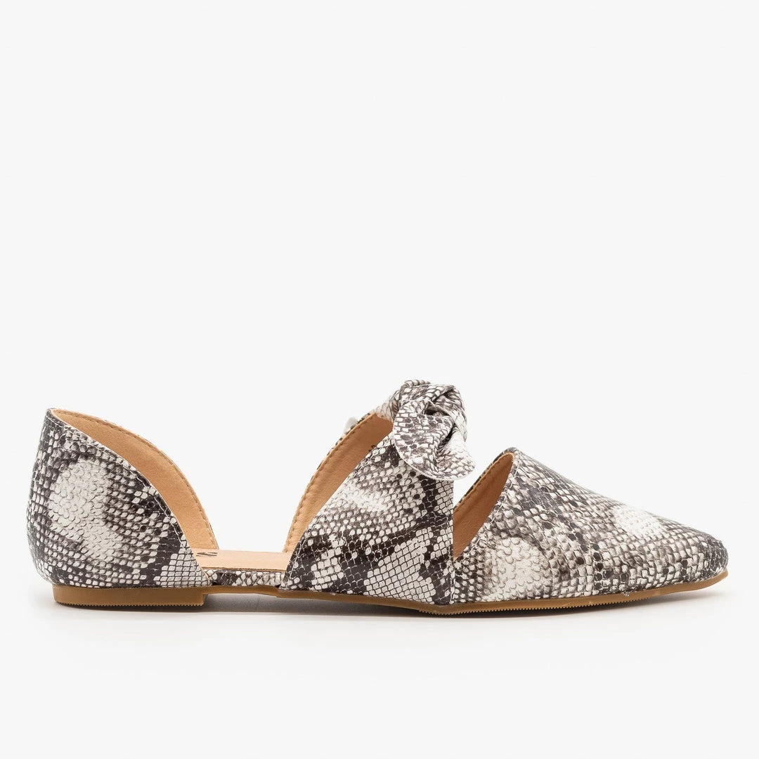 AMS Shoes Gorgeous Pointed Toe Bow Flats 7 AMS Shoes Gorgeous Pointed Toe Bow Flats