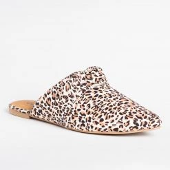 Qupid Shoes Gorgeous Printed Bow Mule Flats