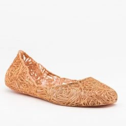 Anna Shoes Gorgeous Rose Design Glitter Jelly Flats Newest Arrivals