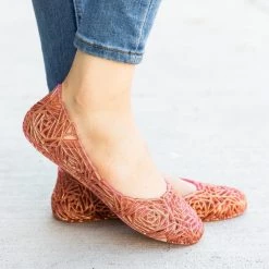 Anna Shoes Gorgeous Rose Design Glitter Jelly Flats Newest Arrivals 9 Anna Shoes Gorgeous Rose Design Glitter Jelly Flats Newest Arrivals