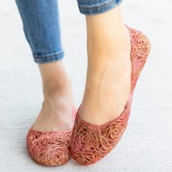 Anna Shoes Gorgeous Rose Design Glitter Jelly Flats Newest Arrivals 8 Anna Shoes Gorgeous Rose Design Glitter Jelly Flats Newest Arrivals