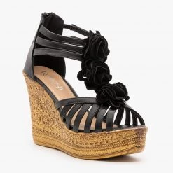 Refresh Gorgeous Stappy Flower Wedges