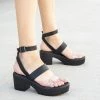 Qupid Shoes Gratia Clear Platform Sandals Newest Arrivals